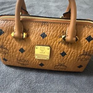 MCM Cognac Mini Bag with Monogram